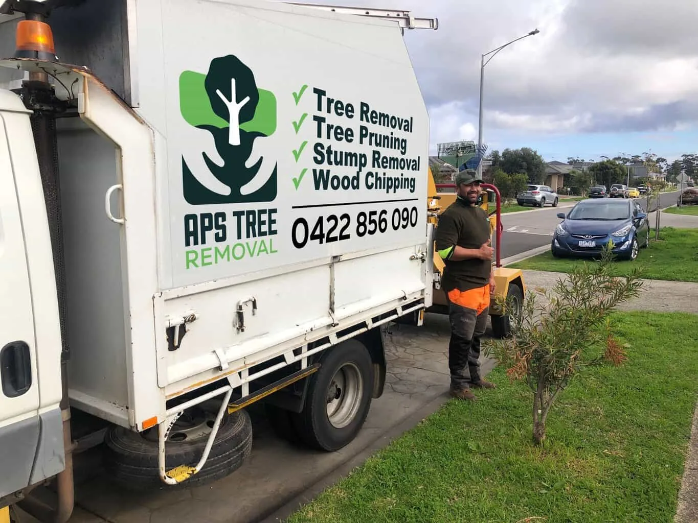Api Mariner beside the Aps Tree Removal truck