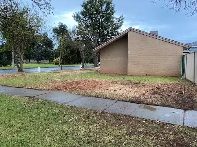 A suburban block cleared and ready for building